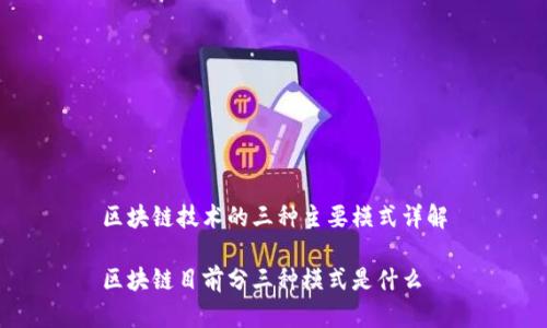 区块链技术的三种主要模式详解

区块链目前分三种模式是什么